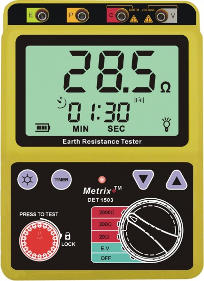 Metrix+ DET 1503 Digital Earth Resistance Tester